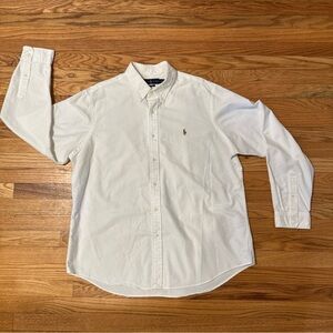 POLO Ralph Lauren White Casual Button Down Long Sleeves Shirt XXL